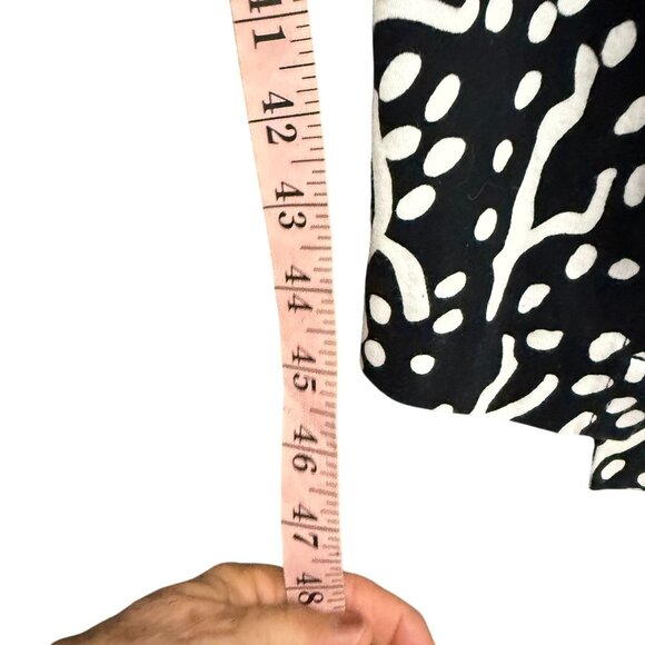 Diane Von Furstenberg DVF Target Sea Spots Midi Wrap Dress Medium Black White - Picture 8 of 10